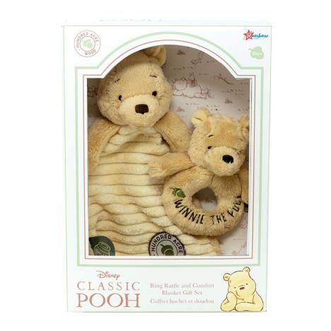Classic Winnie The Pooh Baby Comforter & Rattle Gift Set £22.99